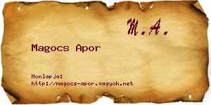 Magocs Apor névjegykártya